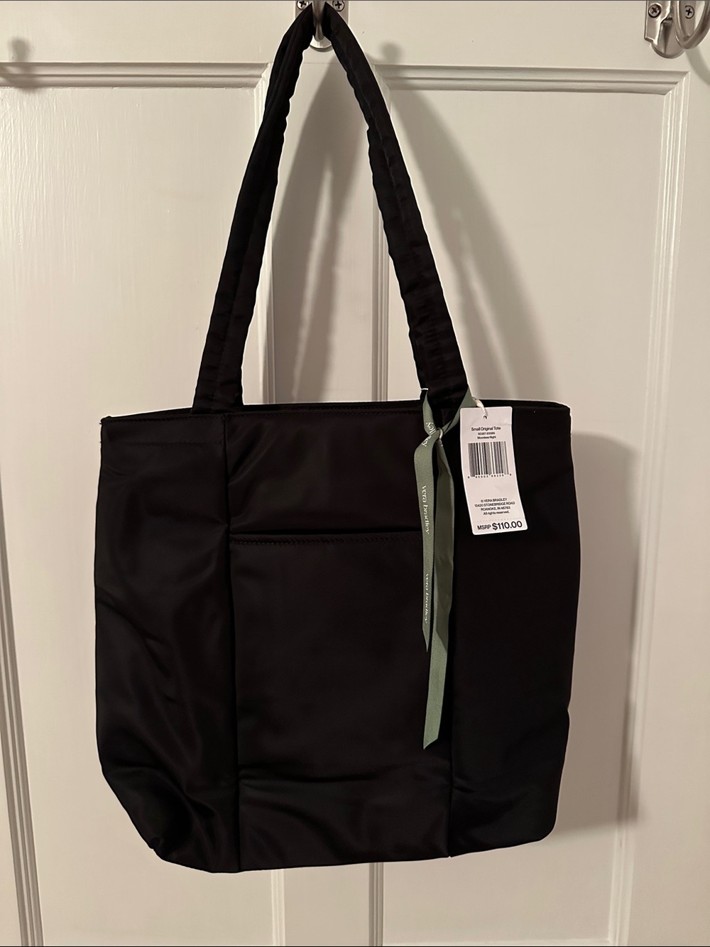 Vera Bradley Original Small Nylon Tote Moonless Black